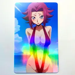 Code Geass Kallen Stadtfeld Sexy Doujin Waifu Girl Lewd Anime Art Goddess Card - Image 1