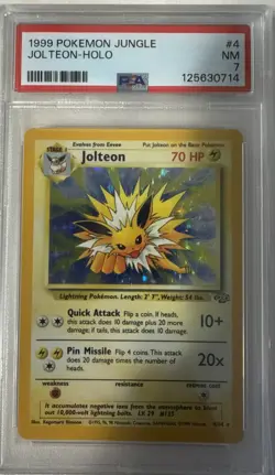 PSA 7 Jolteon Jungle 4/64 Pokemon TCG Card Holo Rare WOTC Vintage 1999 - Image 2