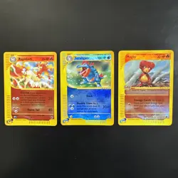 Pokemon 2002 Expedition Reverse HOLO Card Lot of 3 Rapidash,Feraligatr,and Magby - Image 1