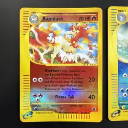 Pokemon 2002 Expedition Reverse HOLO Card Lot of 3 Rapidash,Feraligatr,and Magby - Image 2