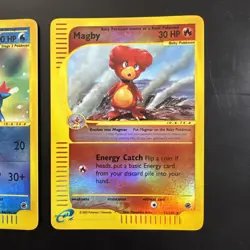 Pokemon 2002 Expedition Reverse HOLO Card Lot of 3 Rapidash,Feraligatr,and Magby - Image 4
