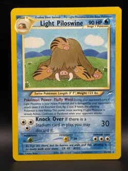 Pokemon Neo Destiny Light Piloswine Card 26/105 Unlimited Edition Regular - Image 1