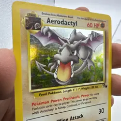 Aerodactyl Fossil Holo Rare Pokemon TCG Card 1/62 MP - Image 2