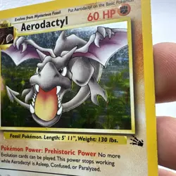 Aerodactyl Fossil Holo Rare Pokemon TCG Card 1/62 MP - Image 4