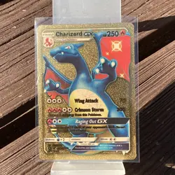Charizard GX Gold Card - Crimson Invasion Pokemon TCG - Ultra Rare Holo - Image 1