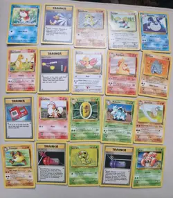 Mix Of Different Base Set & Jungle Pokemon Cards Damaged - Image 1