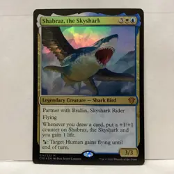 MTG Shabraz, the Skyshark Magic: The Gathering Commander 2020 Mythic Foil #014 - Image 1