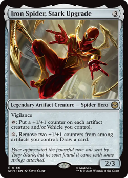 Iron Spider, Stark Upgrade #166 | Near Mint | Marvel's Spider-Man Magic MTG - Image 1