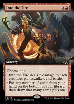[1x] Into the Fire - Extended Art Near Mint, English March of the Machine MTG Ma - Image 1
