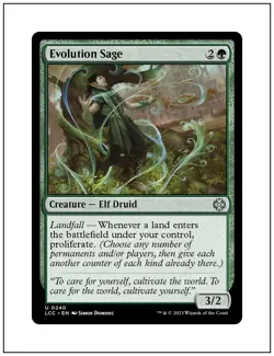 1x Evolution Sage, Lost Caverns of Ixalan Commander, Magic MTG NM - Image 1