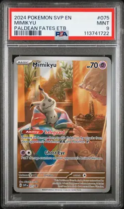 2024 POKEMON SVP EN-SV BLACK STAR PROMO #075 MIMIKYU PSA 9 - Image 1