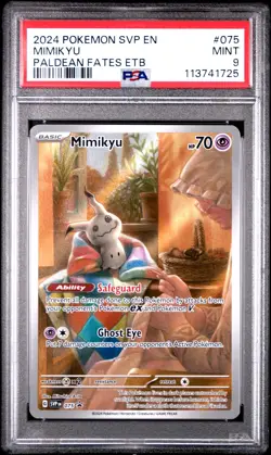 2024 POKEMON SVP EN-SV BLACK STAR PROMO #075 MIMIKYU PSA 9 - Image 1