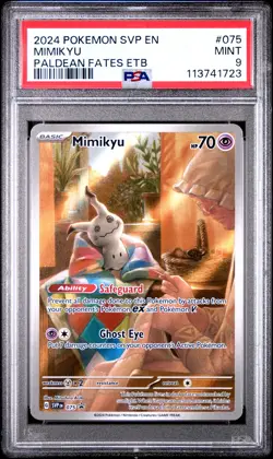 2024 POKEMON SVP EN-SV BLACK STAR PROMO #075 MIMIKYU PSA 9 - Image 1