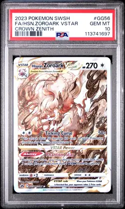 2023 POKEMON SWORD & SHIELD CROWN ZENITH FULL ART/HISUIAN ZOROARK VSTAR PSA 10 - Image 1