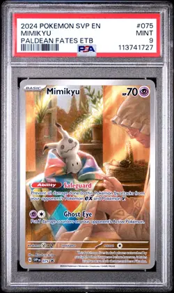 2024 POKEMON SVP EN-SV BLACK STAR PROMO #075 MIMIKYU PSA 9 - Image 1