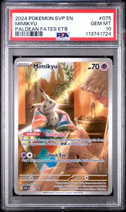 2024 POKEMON SVP EN-SV BLACK STAR PROMO #075 MIMIKYU PSA 10 - Image 1