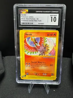 2002 POKEMON BLACK STAR PROMOS POKEMON CENTER NEW YORK #52 HO-OH CGC 10 GEM MINT - Image 1