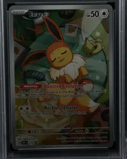 Pokemon TCG Eevee Prismatic Evolutions ETB Promo Illustration Rare, PSA 9 - Image 2