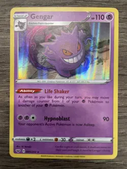 Pokemon TCG Gengar Sword & Shield 85/202 Holo Rare NM - Image 1