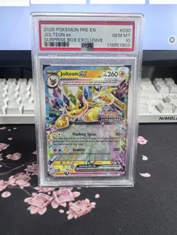 POKEMON 2025 JOLTEON EX PRE EN PRISMATIC STAMPED SURPRISE 030 PSA 10 - Image 1