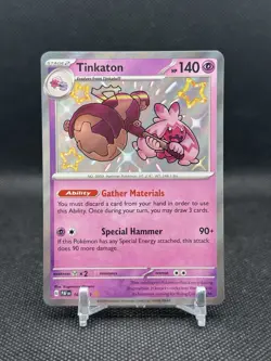 Tinkaton 167/091 Shiny Rare Pokemon TCG SV: Paldean Fates - Image 1