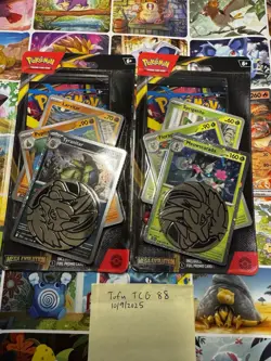 Set Of 2 Pokemon Mega Evolution Premium Checklane Blisters Tyranitar Meowscarada - Image 1