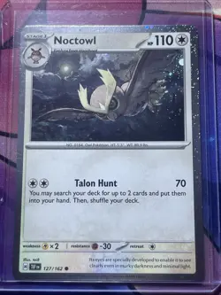 Noctowl Cosmos Holo - 127/162 - Temporal Forces Pokemon 2024 - Image 1