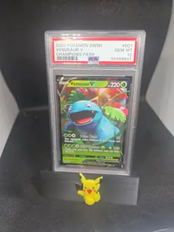 2020 Pokemon TCG Venusaur V Champion's Path # 001/073 Holo PSA 10 GEM MINT - Image 1