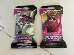 2x SEALED Pokemon TCG Sword & Shield Fusion Strike Booster Packs 820650809170 - Image 1