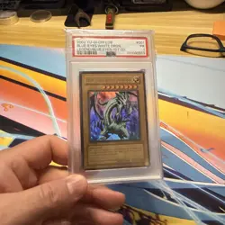 2002 Yu-Gi-Oh Blue Eyes White Dragon LOB-001 1st EDITION PSA 1 Low POP English - Image 3