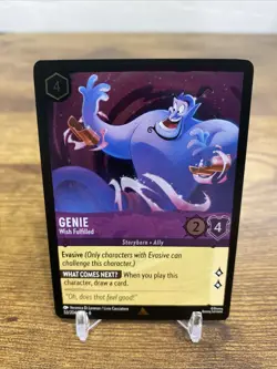 Genie Wish Fulfilled Azurite Sea Cold Foil Card 53/204 Disney Lorcana TCG - Image 1