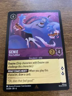 Genie Wish Fulfilled Azurite Sea Cold Foil Card 53/204 Disney Lorcana TCG - Image 2