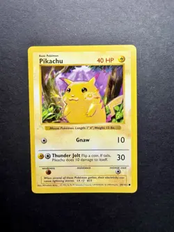 Pokemon Cards: Pikachu Ghost Stamp Error: Base Set 1st Edition: Pikachu 58/102 - Image 1