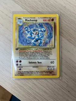 Pokemon Cards: Base Set Rare Holo: Machamp 8/102 - Image 1
