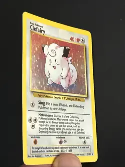 Pokemon Clefairy Trading Card Holo 5/102 - Image 3