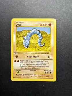 Pokemon Cards: Base Set 1st Edition Common: Onix 56/102 - Image 1