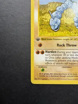 Pokemon Cards: Base Set 1st Edition Common: Onix 56/102 - Image 5