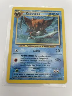 Pokemon TCG Neo Discovery Kabutops Card 25/75 Non Holo NM/LP Condition - Image 1