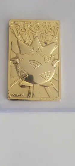 Vintage Pokemon Togepi Card Bar 24K Gold Plated 1999 Burger King BK - Image 4