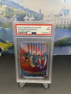 PSA 9 2004 Gyarados Magikarp Pokemon Advanced Action Card #20 Low Pop - Image 1