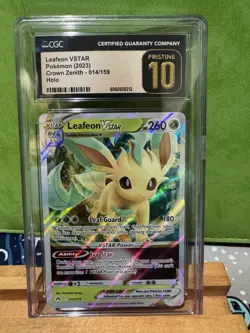 Pokemon Leafeon VSTAR Crown Zenith Card 014/159 CGC 10 Pristine - Image 1