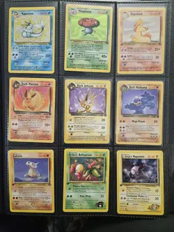 Pokemon Card Vintage Binder Lot 80 Cards Jungle Rocket Gym Heroes 1st Ed. LP-HP - Image 1