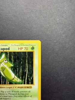Pokemon Cards: Base Set 1st Edition Common: Metapod 54/102 - Image 3