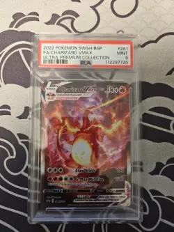 PSA 9 MINT Charizard VMAX SWSH261 FULL ART HOLO 261 SWSH PROMO Pokemon Card - Image 1