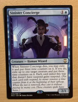 MTG Sinister Concierge Magic The Gathering Card, MINT, Commander New Capenna - Image 1