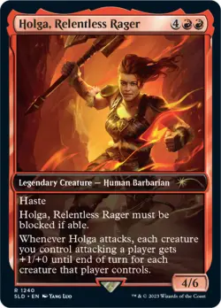 MTG Holga, Relentless Rager Dungeons amp Dragons Secret Lair Full Art - Secret - Image 1