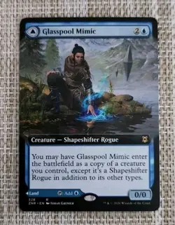 Glasspool Mimic/ Shore-Rare Borderless Full Art NM Zendikar Rising ZNR 328 MTG - Image 1