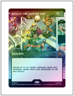 1x Behold the Sinister Six!, Borderless Art Foil, Magic MTG NM - Image 1
