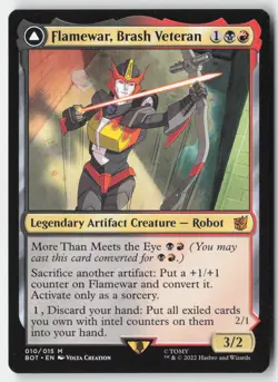 MTG - Flamewar, Brash Veteran M Universes Beyond: Transformers 10 LP-NM - Image 1