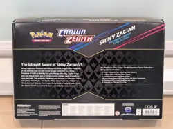 Pokemon TCG Crown Zenith Shiny Zacian Premium Figure Collection Box 2023 SEALED - Image 2
